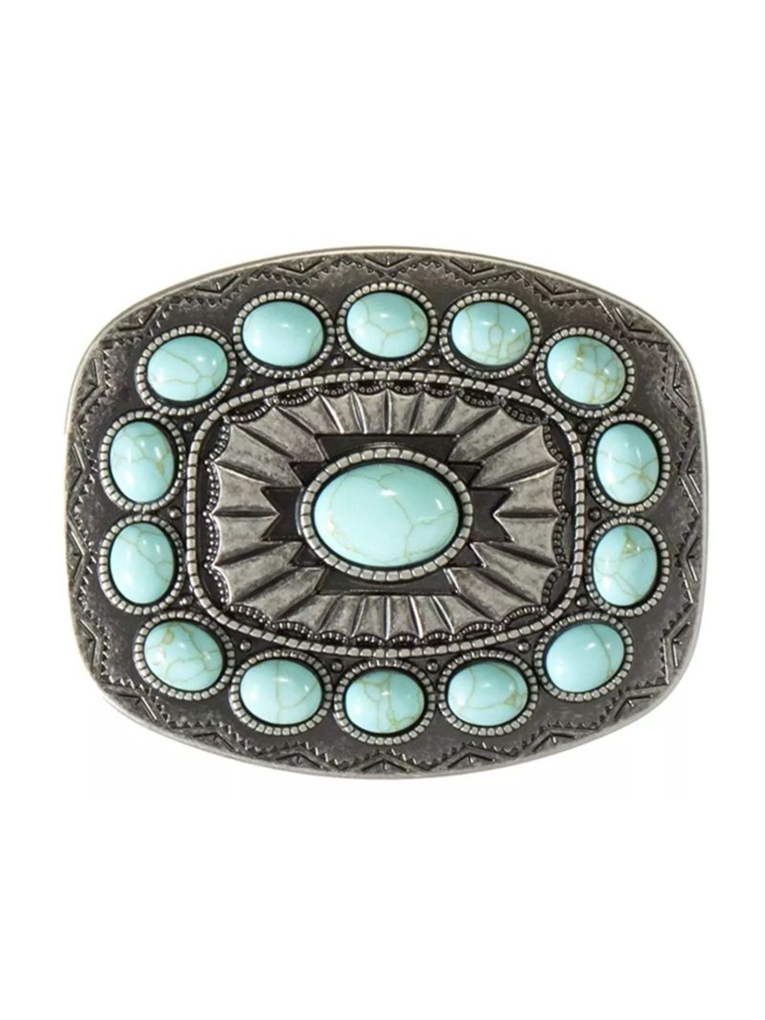 Boucle de ceinture Southwest Turquoise Stones